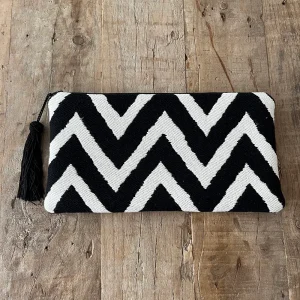 Bomsaï cremallera zig zag blanco y negro