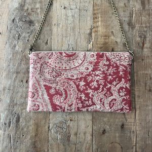 Bomsaï cremallera acuarela granate